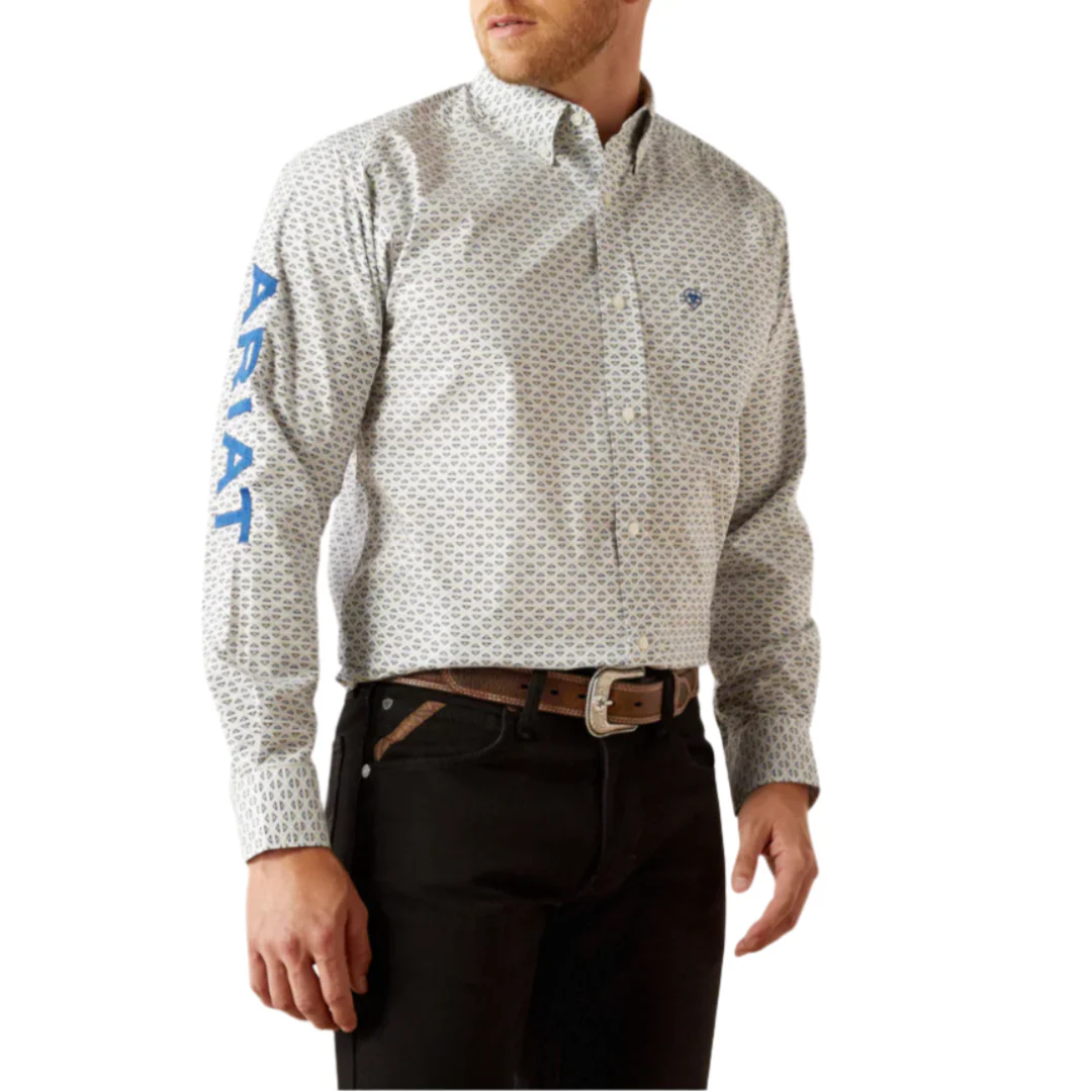 Ariat Men's Team Geometric Logo Classic Fit Button-Down Shirt