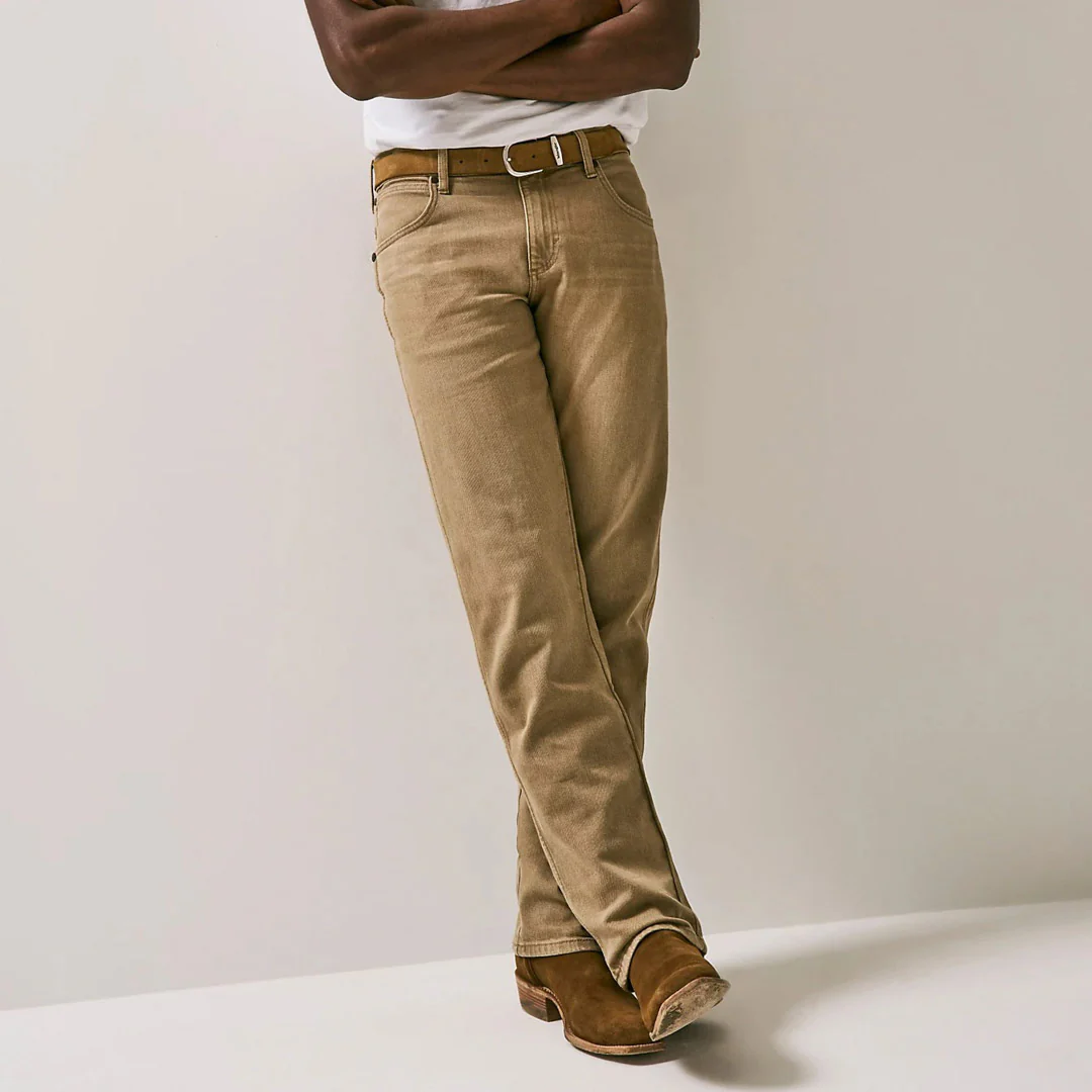 Wrangler Men's Retro Slim Fit Straight Leg Jeans In Tan