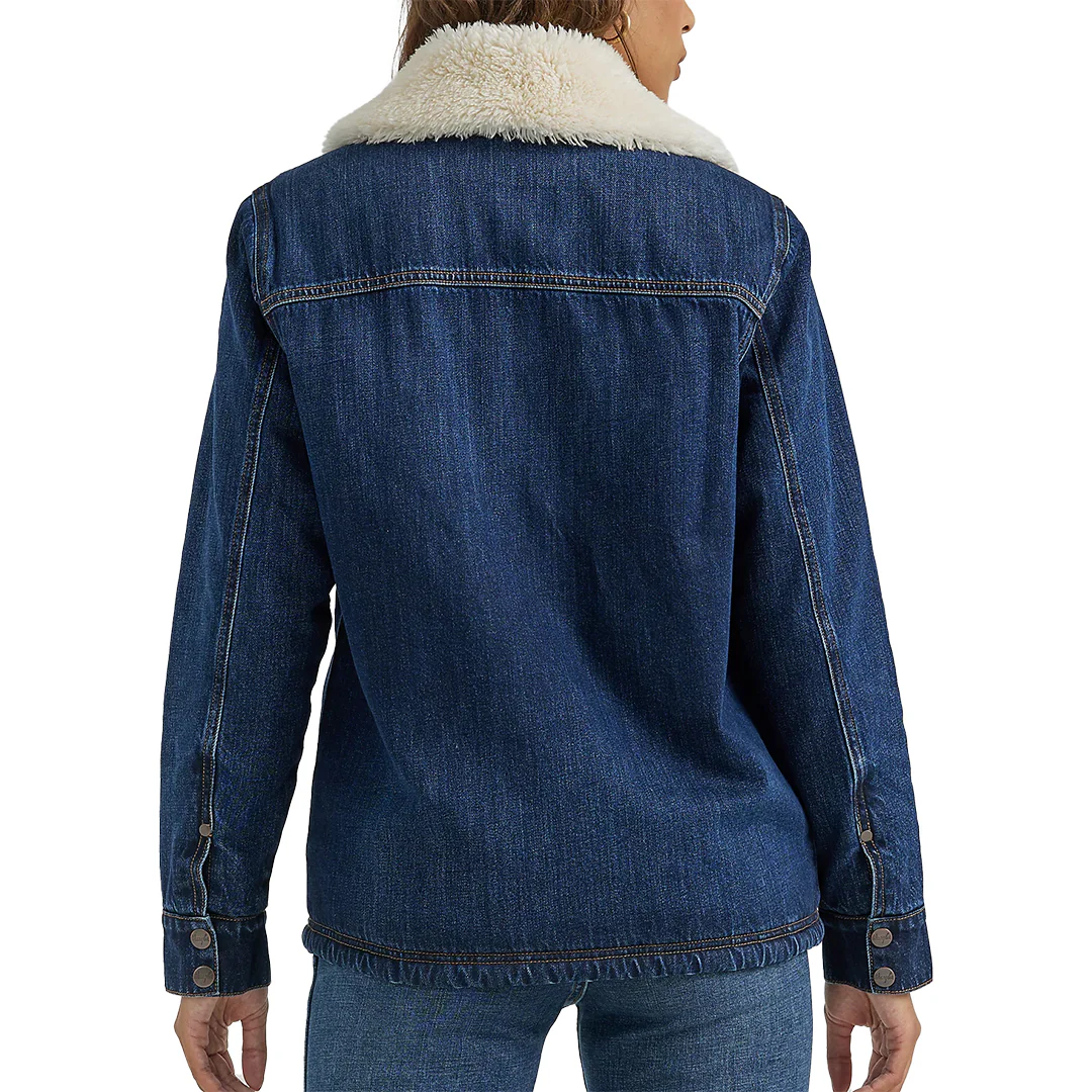 Wrangler Women's Western Sherpa Lined Denim Wrange Coat