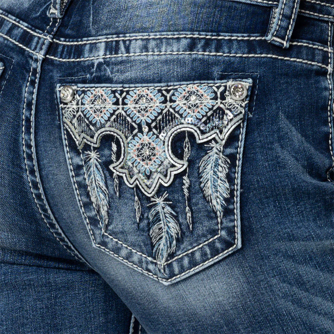 Miss Me Women's Aztec Dreams Bootcut Jeans