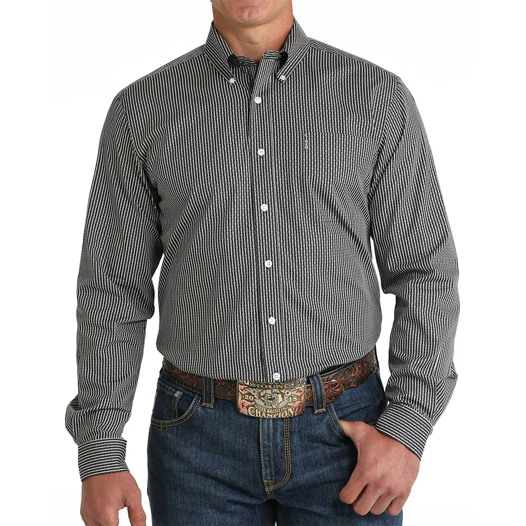 Cinch Men's Modern Fit Long Sleeve Button-Down Shirt