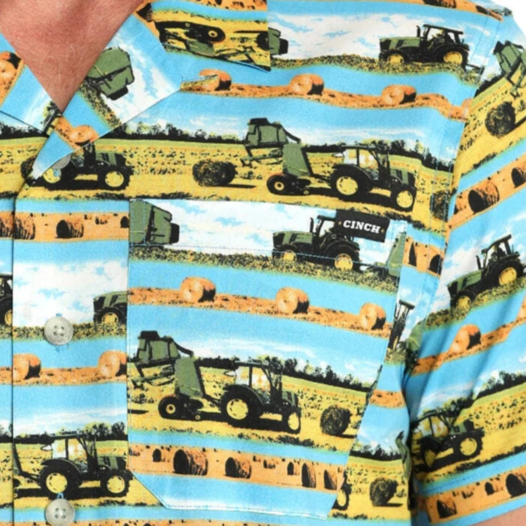 Cinch Men' Hayin' Season Short Sleeve Button Shirt