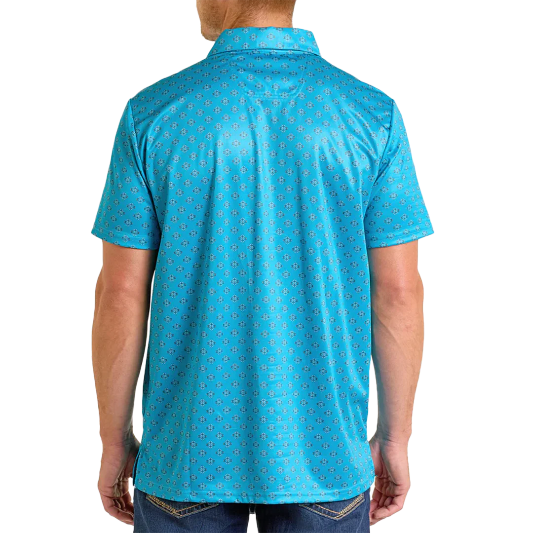 Rock & Roll Denim Men's Aztec Printed Polo