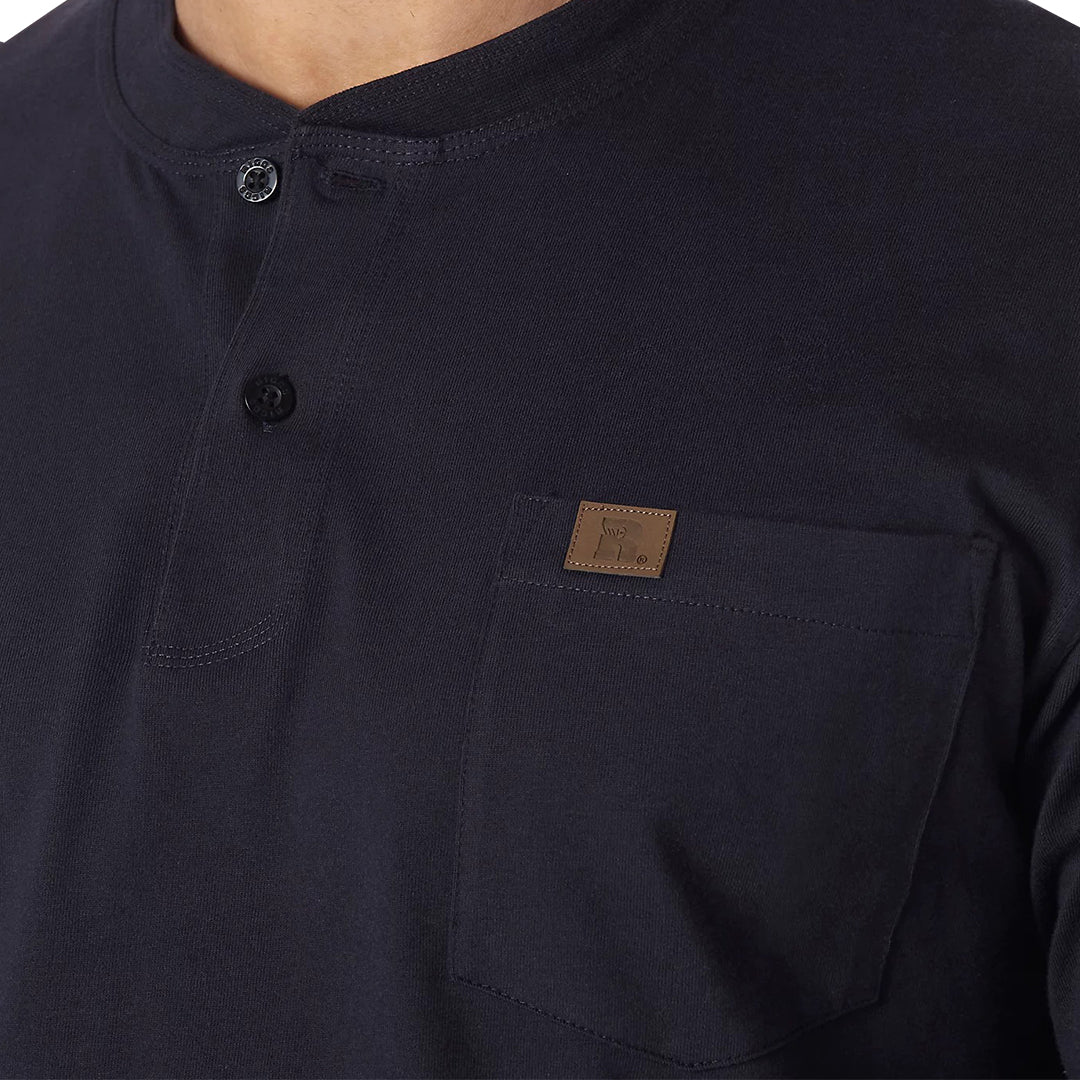 Wrangler RIGGS Workwear Men's Long Sleeve Solid Henley