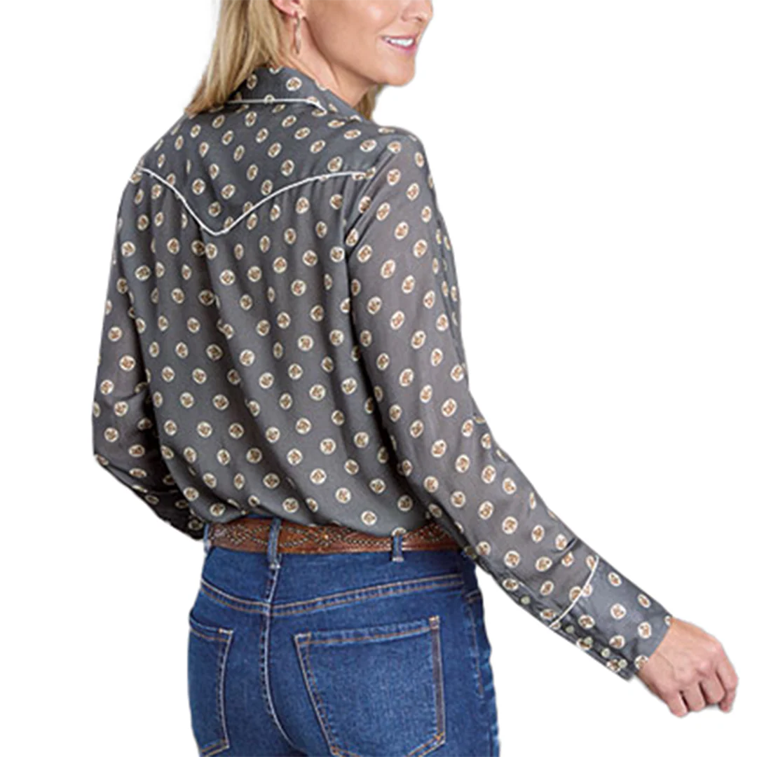 Stetson Women's Horse Pennies Long Sleeve Snap Shirt