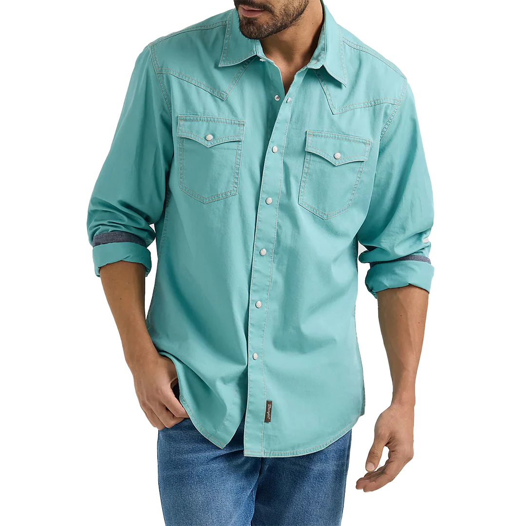 Wrangler Men's Retro Premium Western Long Sleeve Snap Shirt