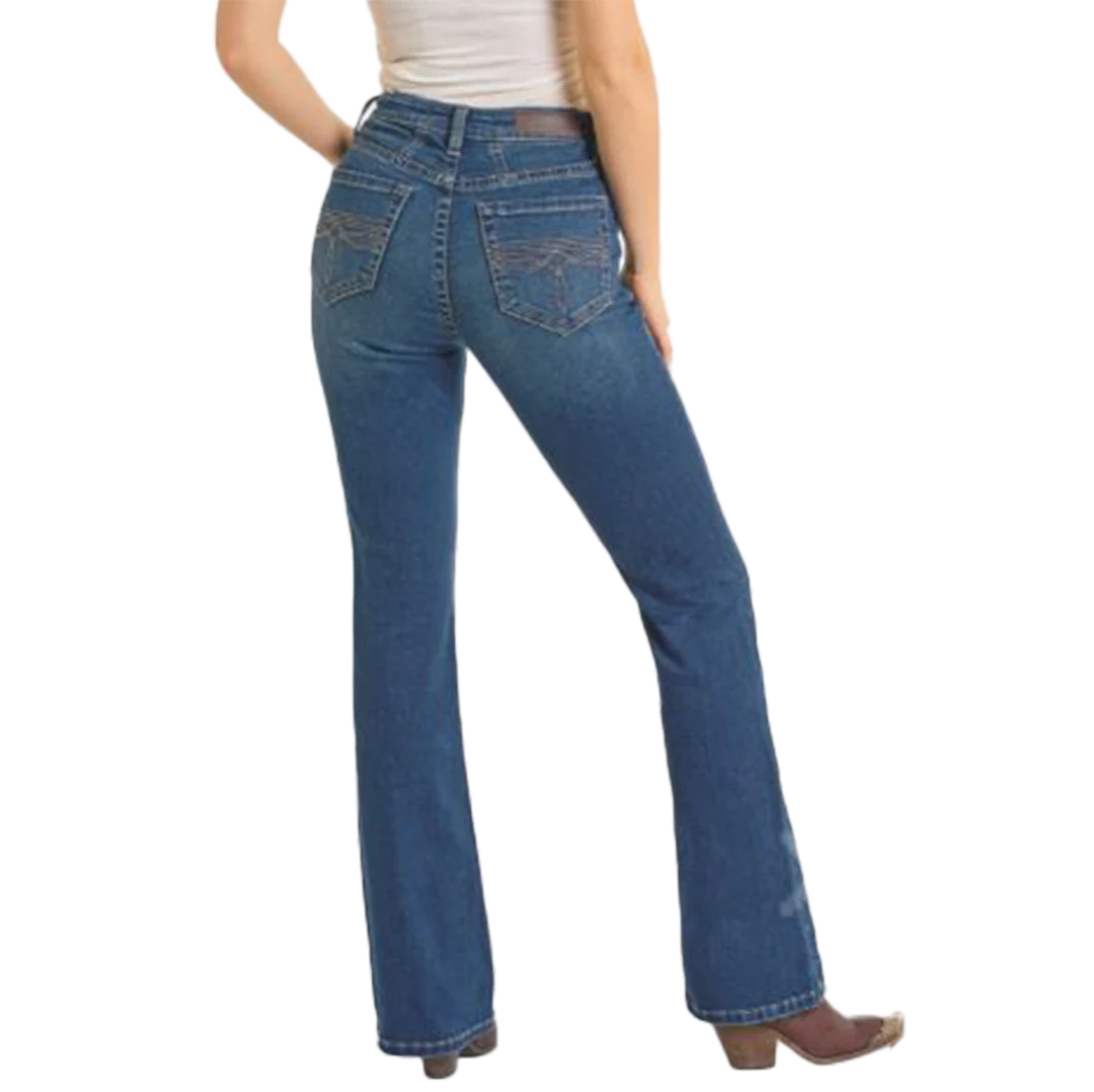 Rock & Roll Denim Women's Two Tone Bootcut Jeans