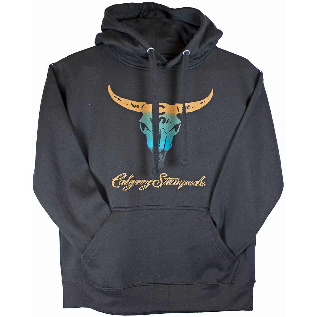 Calgary Stampede Unisex Ombre Steer Skull Logo Hoodie