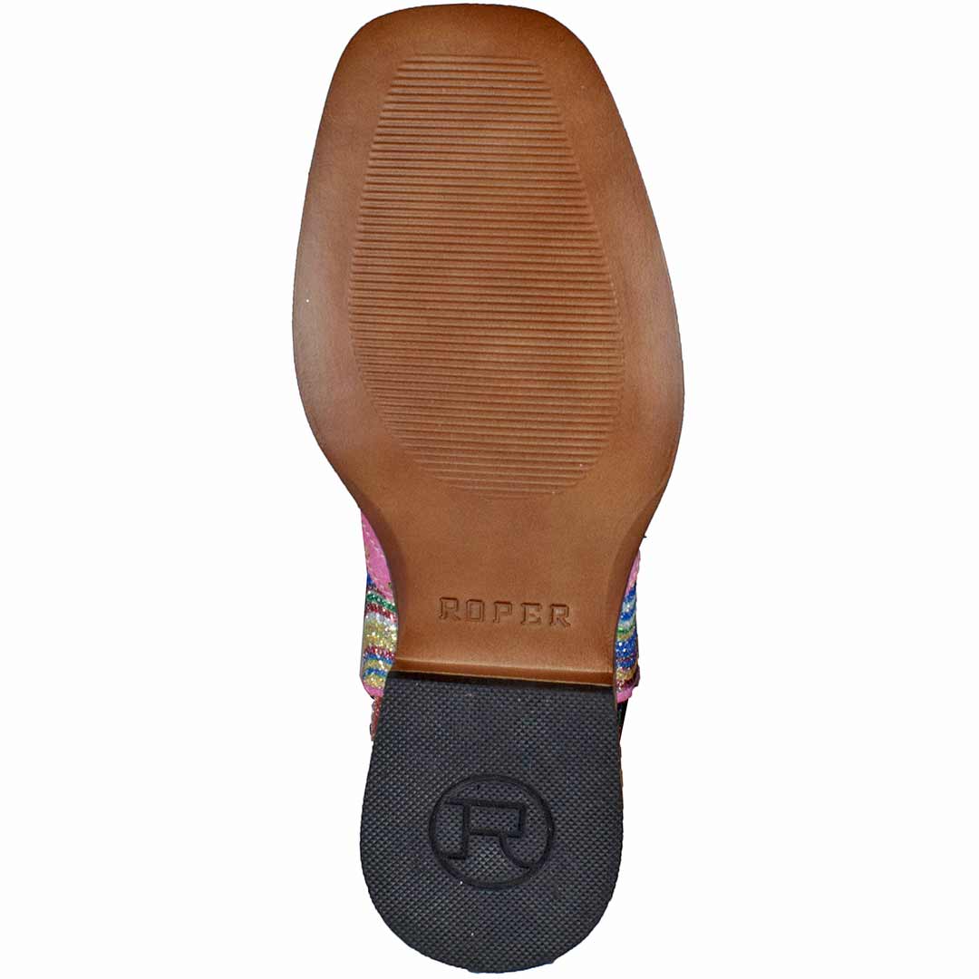 Roper Girls' Swirly Glitter Shaft Cowgirl Boots