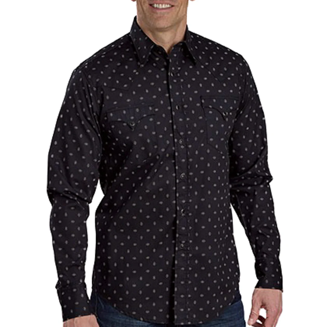 Roper Men's Broken Diamond Print Snap Shirt