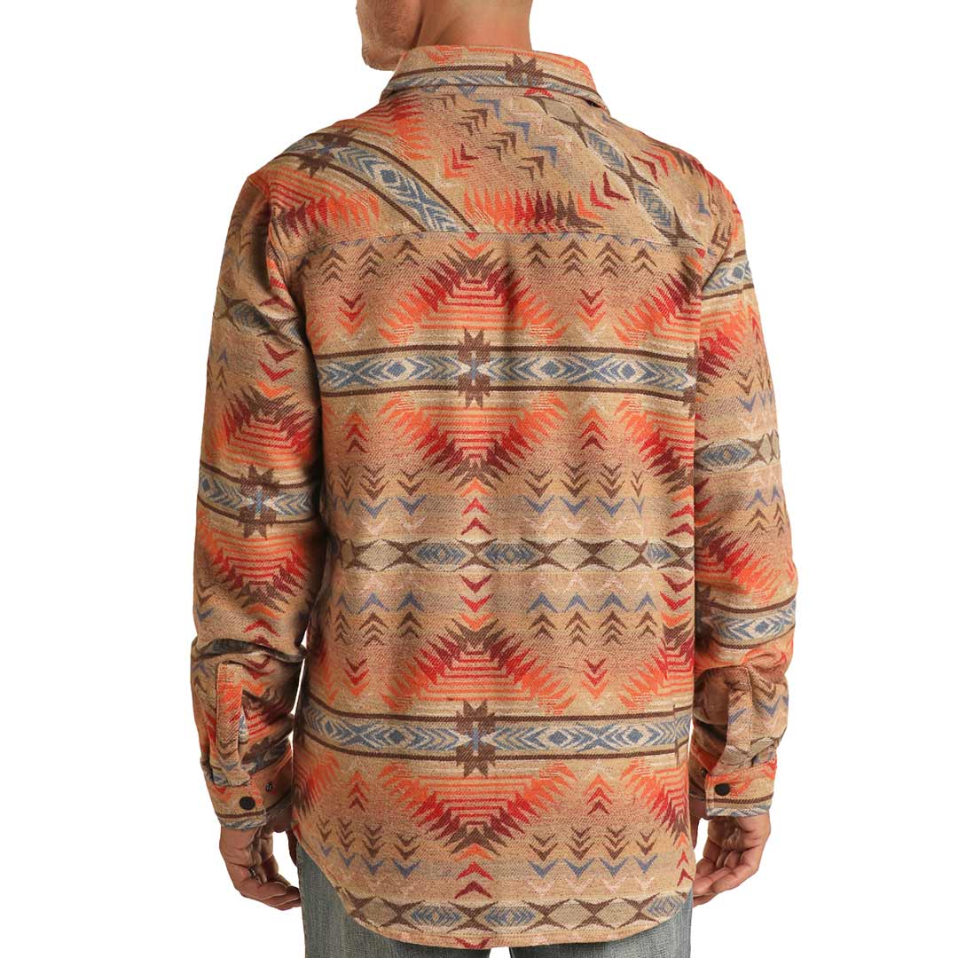 Rock & Roll Cowboy Men's Southwest Print Shirt Jacket