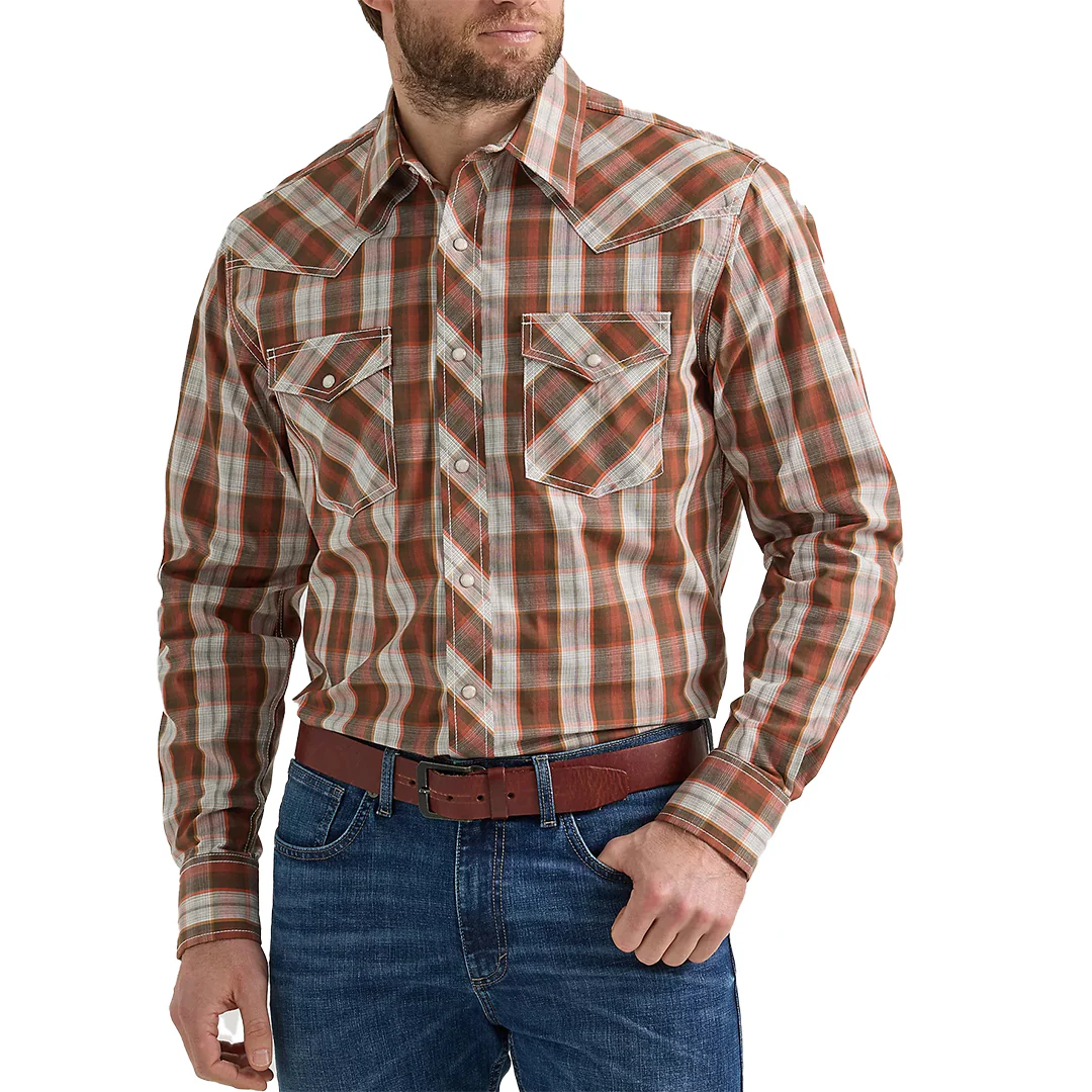Wrangler Men's 20X Competition Advanced Comfort Long Sleeve Snap Shirt