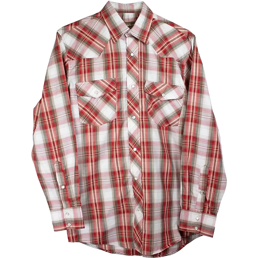 Cowboy Collection Men's Plaid Snap Shirt
