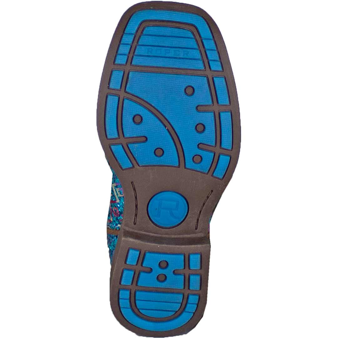 Roper Girls' Aztec Glitter Cowgirl Boots