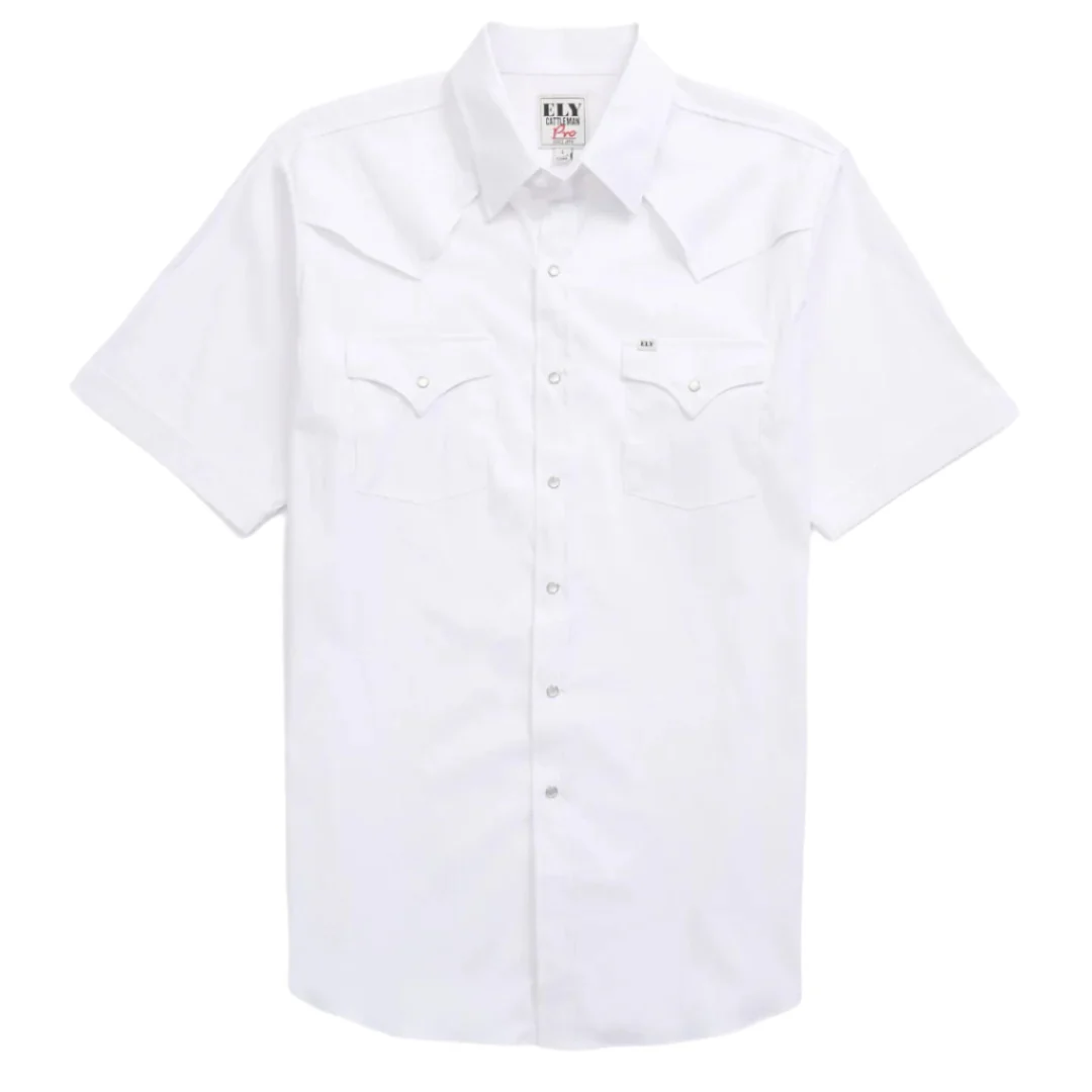 Ely Cattleman Men's Solid Short Sleeve Snap Shirt