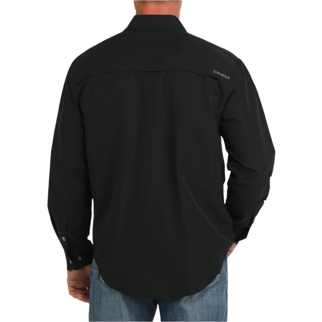 Cinch Men's Solid A-Flex Long Sleeve Button Shirt