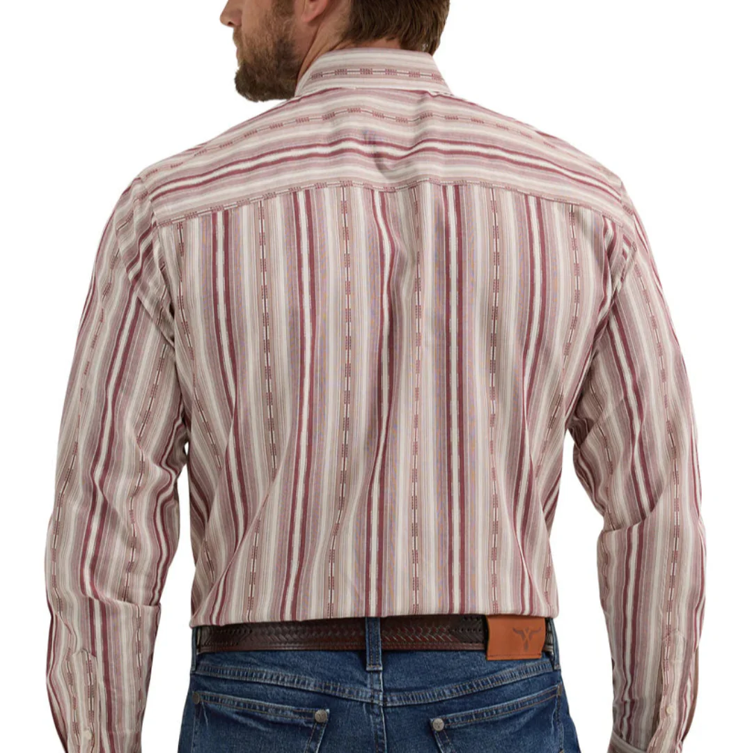 Wrangler Cody Johnson Men's Stripe Long Sleeve Button-Down Shirt