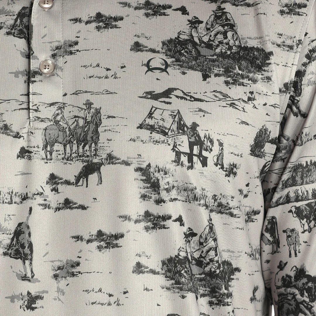 Cinch Men's Desert Print Polo