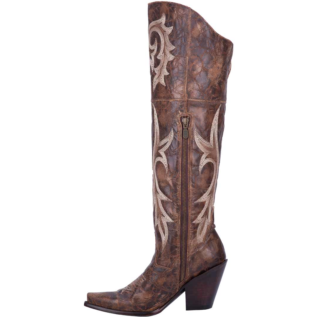 Dan Post Women's Jilted Leather Over the Knee Cowgirl Boots