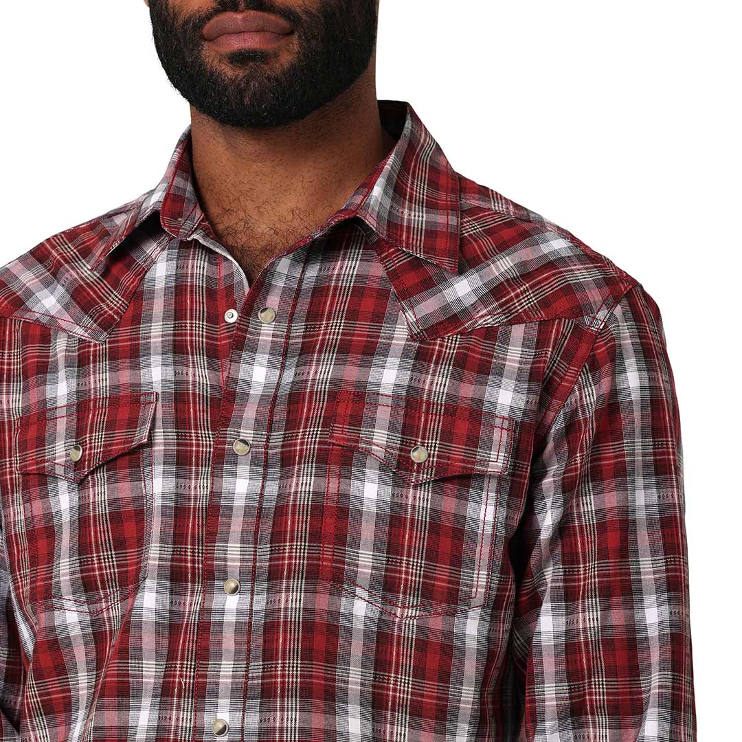 Wrangler Men's Retro Premium Plaid Snap Shirt