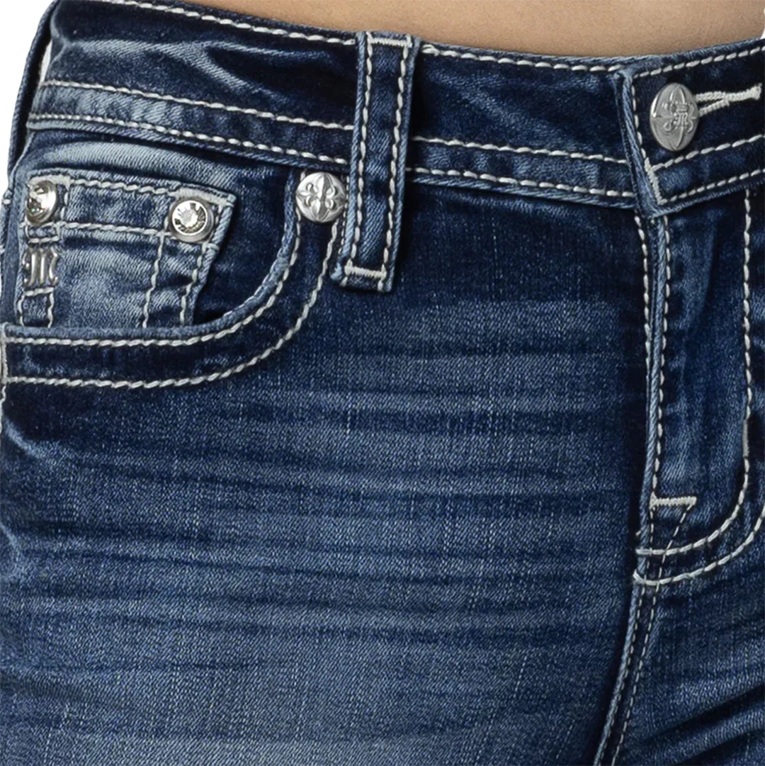 Miss Me Women's Western Bloom Bootcut Jeans