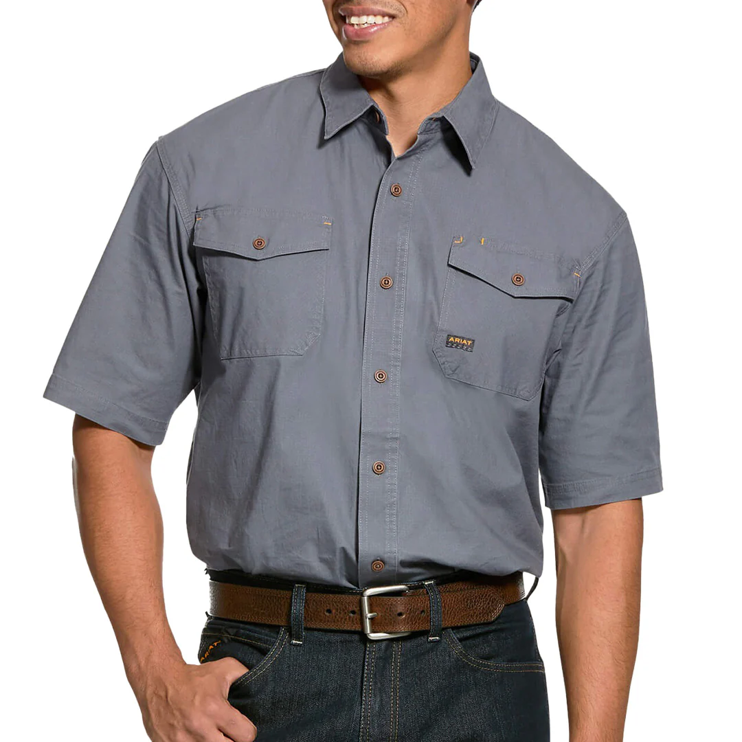 Ariat Men's Rebar Durastretch Short Sleeve Button-Down Shirt