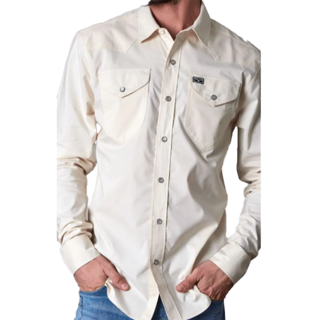 Kimes Ranch Men's Blackout Dress Long Sleeve Snap Shirt