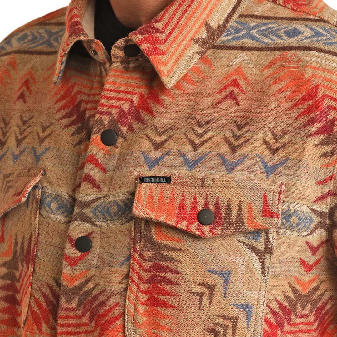 Rock & Roll Cowboy Men's Southwest Print Shirt Jacket