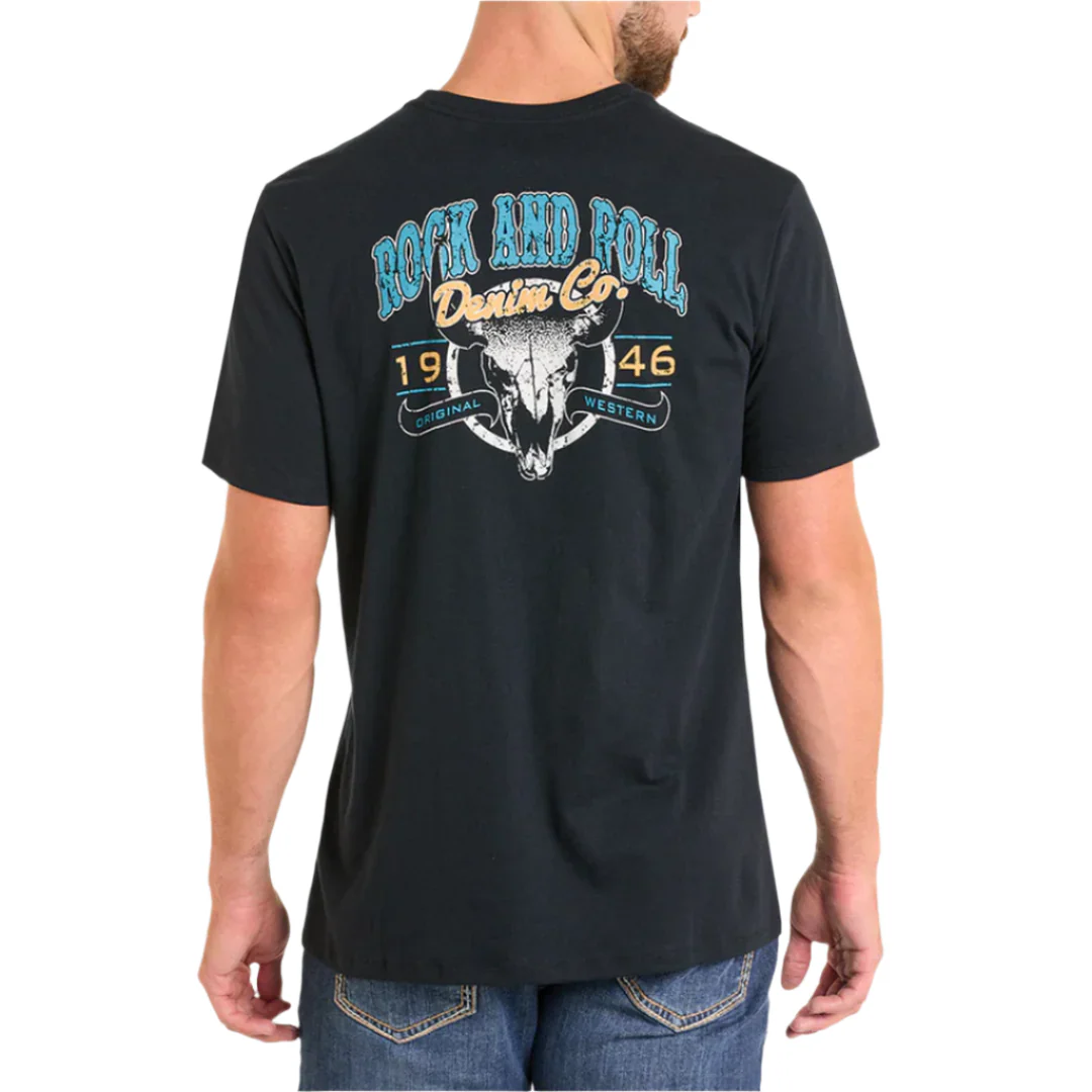 Rock & Roll Denim Unisex Bull Skeleton T-Shirt