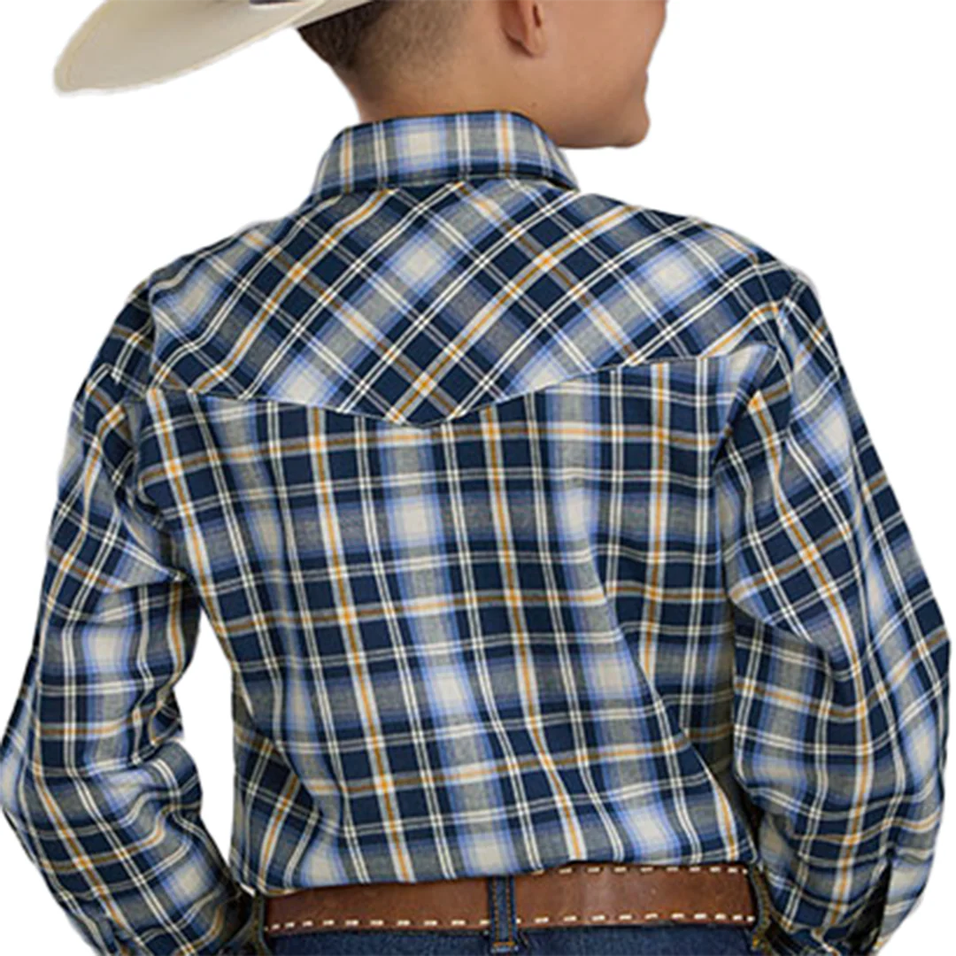 Roper Boys' Plaid Snap Shirt