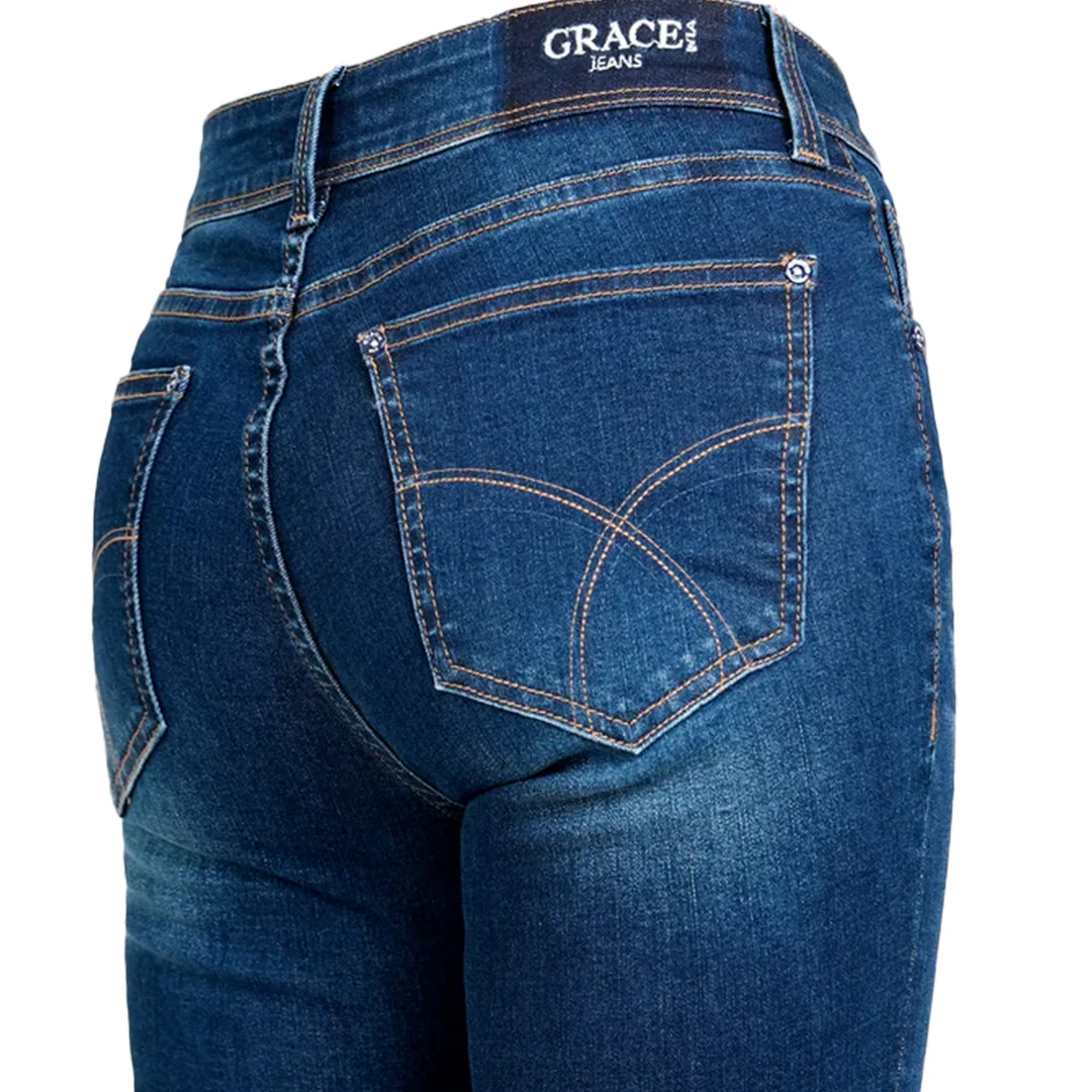 Grace in LA Women's Simple Stitches Skinny Jeans