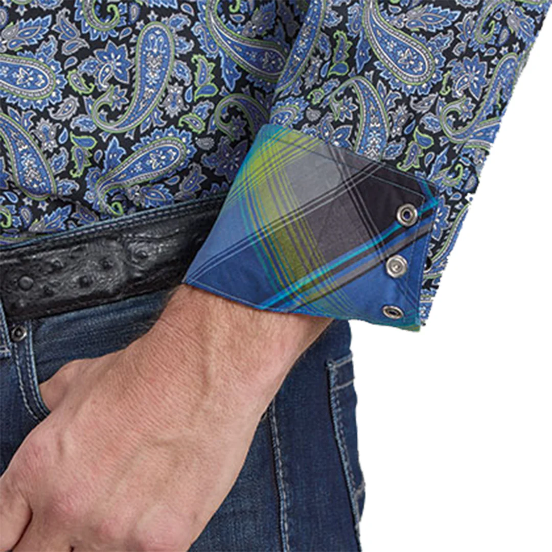 Roper Men's Amarillo Collection Paisley Long Sleeve Snap Shirt