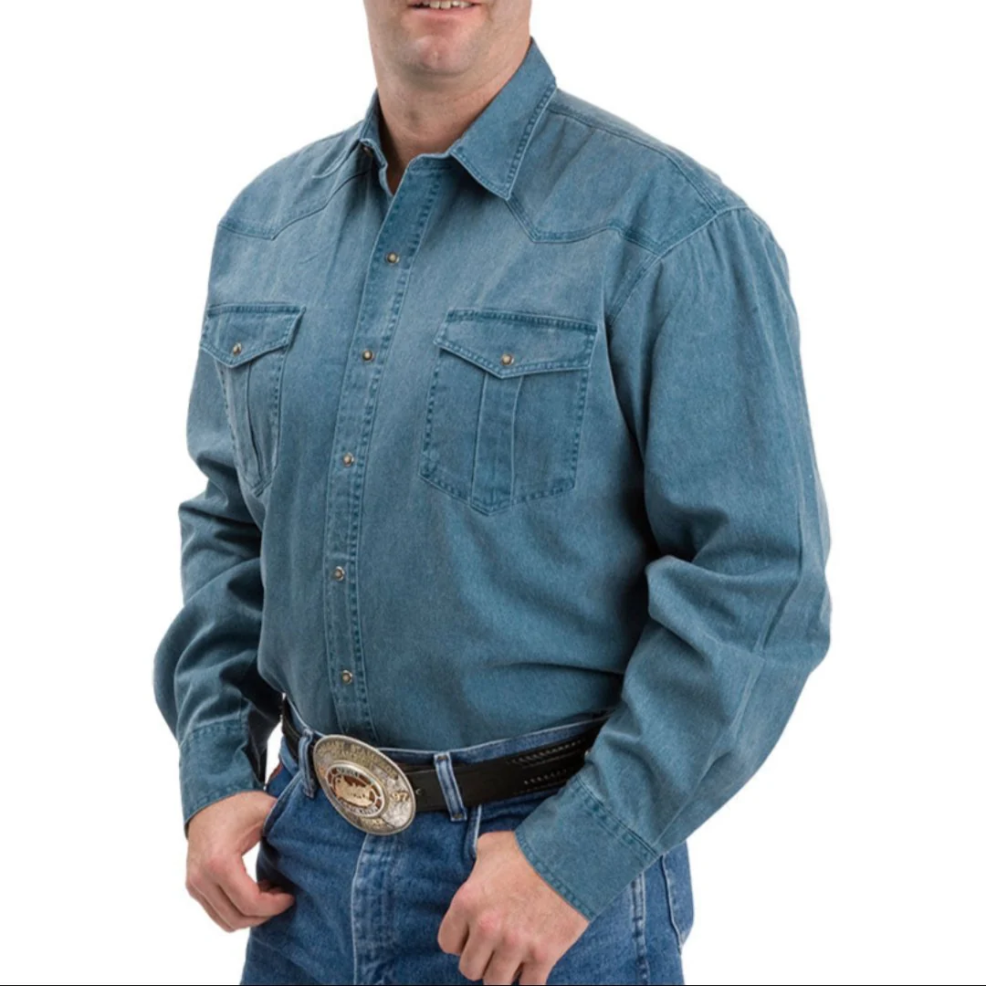 Roper Men's Pigment Twill Wash Down Shirt