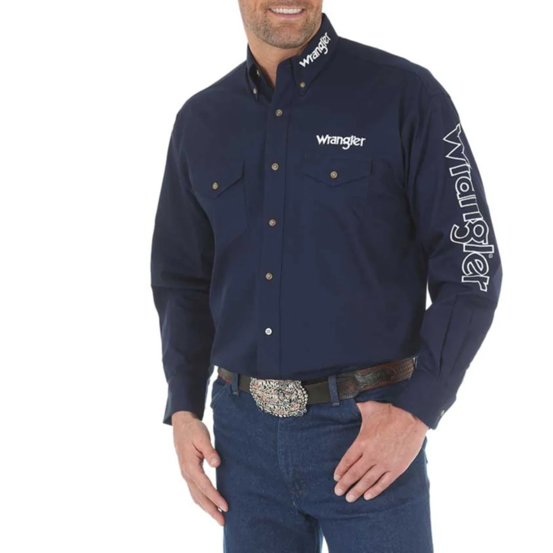 Wrangler Men's Logo Embroidered Shirt