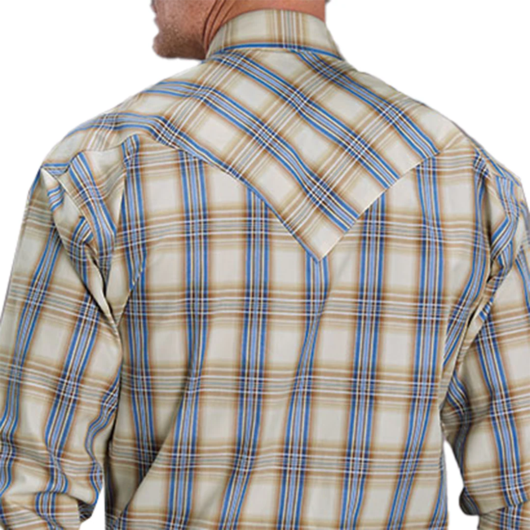 Stetson Men's Plaid Long Sleeve Snap Shirt
