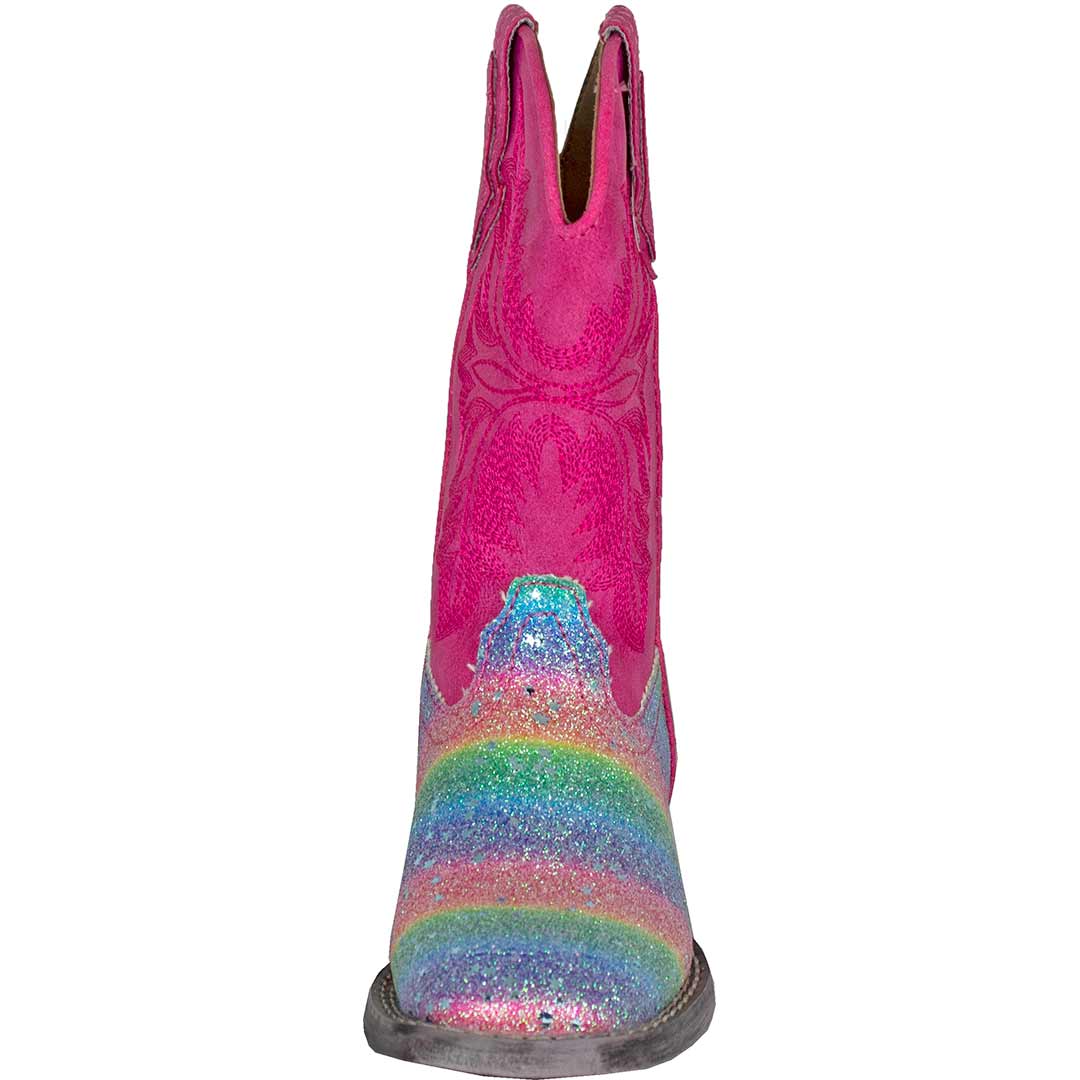 Roper Girls' Rainbow Glitter Cowgirl Boots