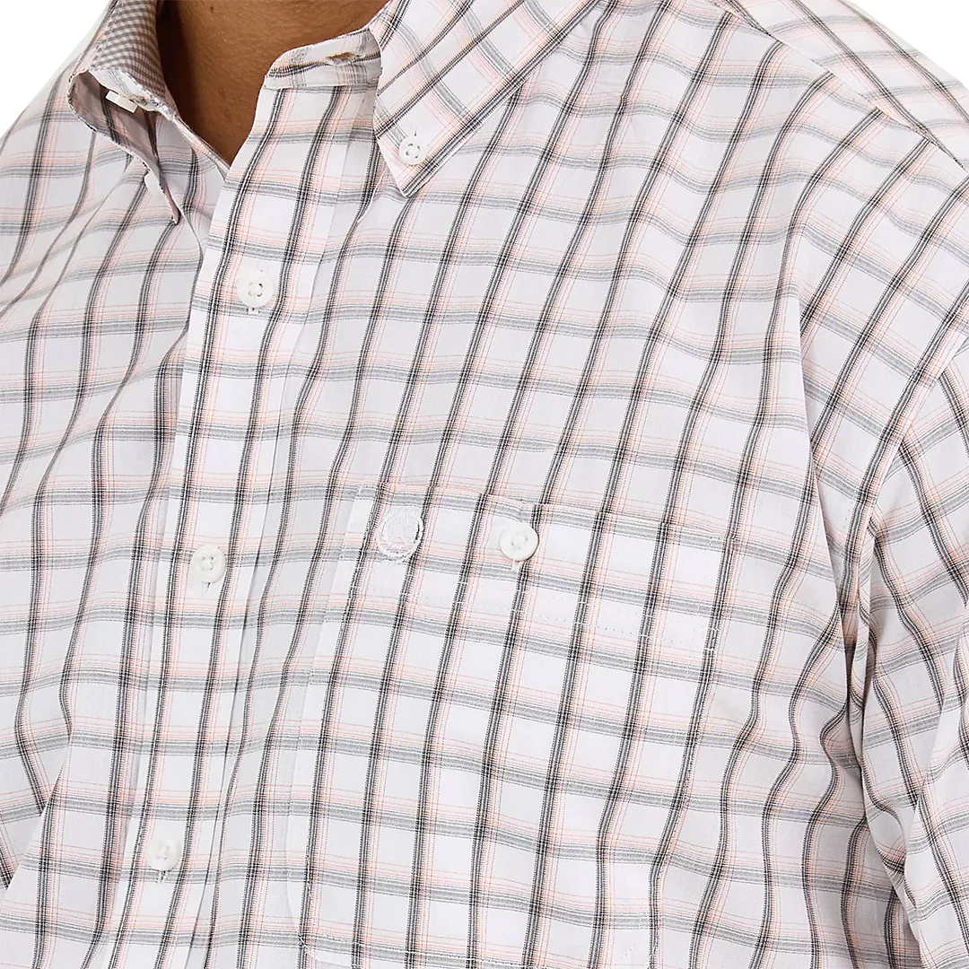 Wrangler Men's George Strait Plaid Long Sleeve Button Shirt