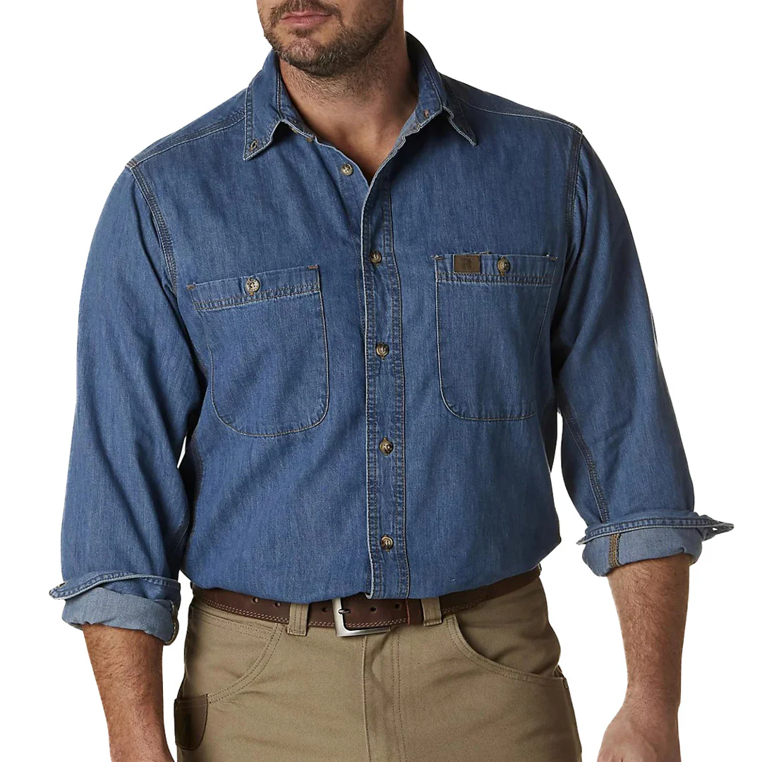 Wrangler RIGGS Workwear Men's Denim Button-Down Shirt