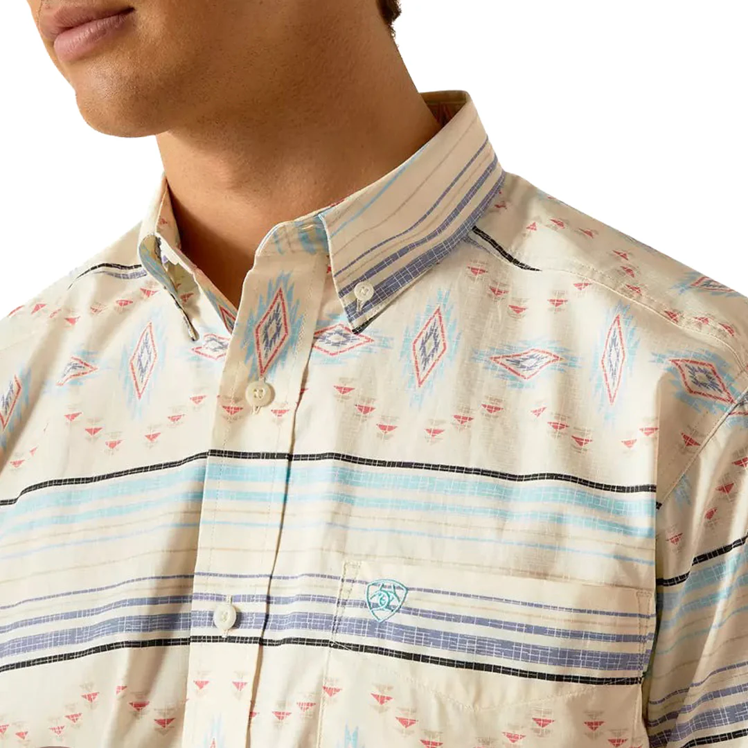 Ariat Men's Run This Town Aztec Classic Fit Short Sleeve Button-Down Shirt