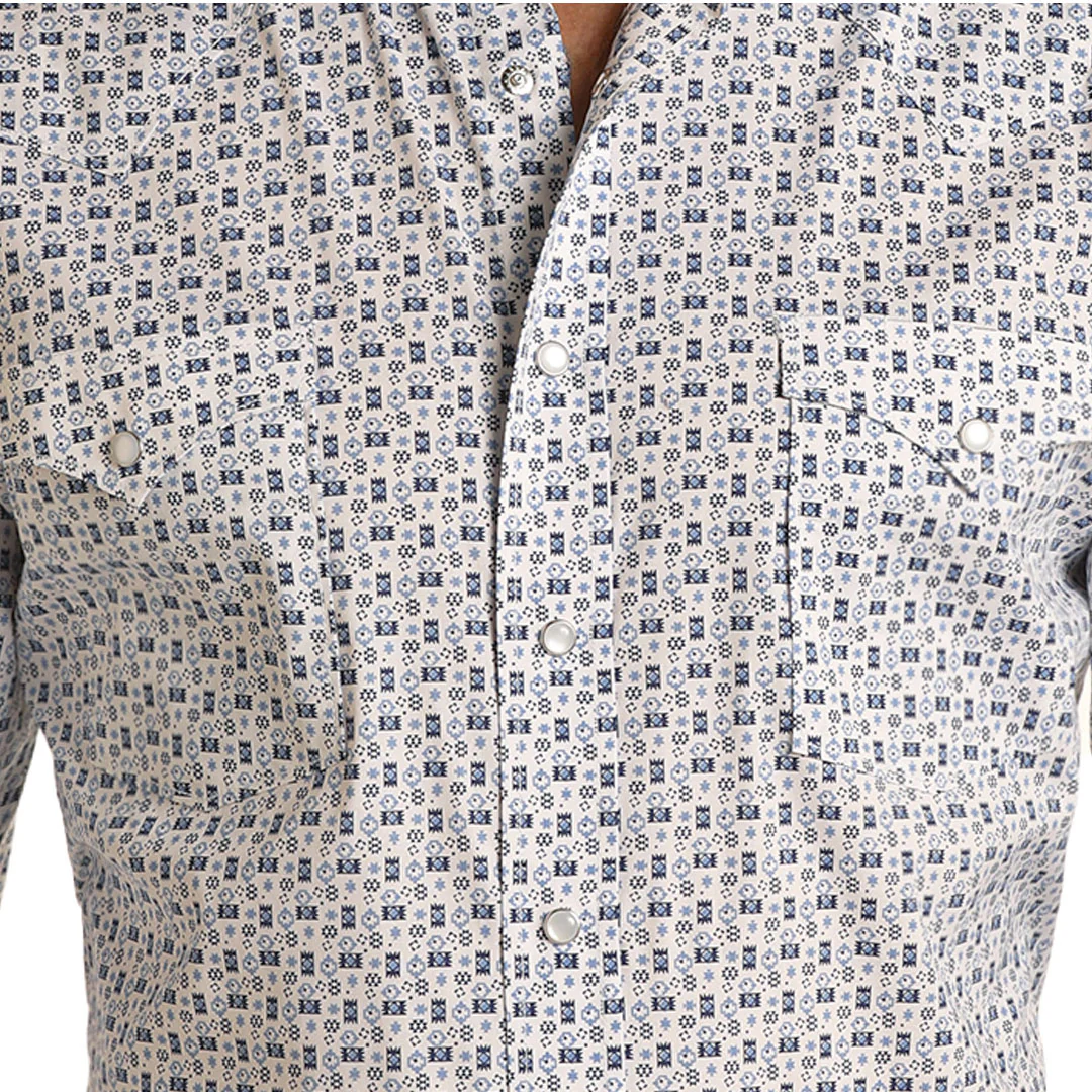 Rough Stock Men's Southwest Print Snap Shirt