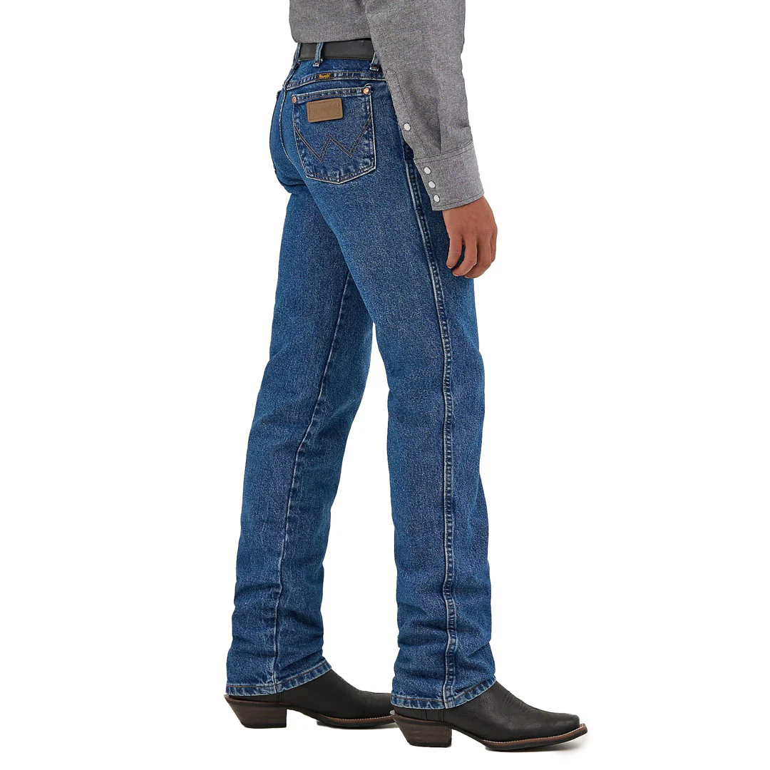 Wrangler Men's Gold Buckle Slim Fit Straight Leg Jeans