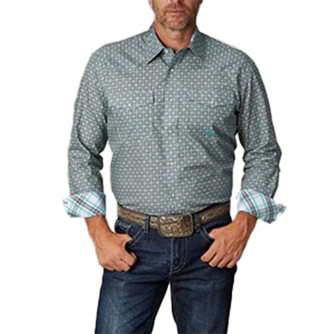 Roper Men's Amarillo Medallion Print Snap Western Shirt