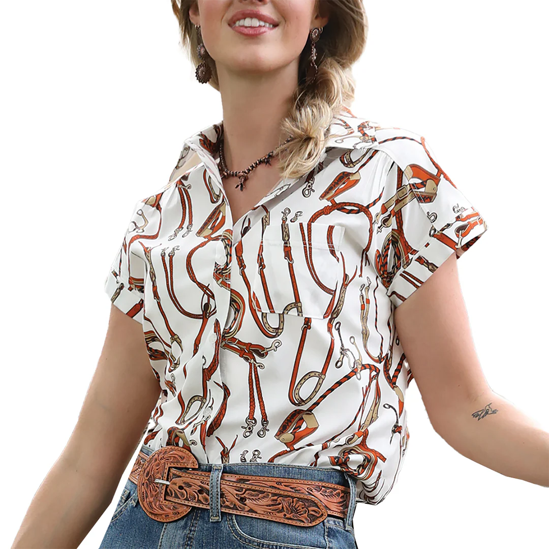 Cruel Denim Women's Short Sleeve Western Shirt