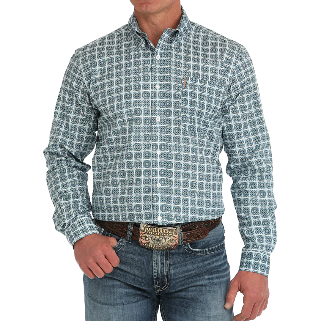 Cinch Men's Plaid Long Sleeve Button Shirt