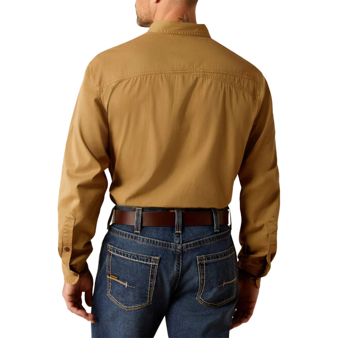 Ariat Men's Rebar Washed Twill Long Sleeve Shirt