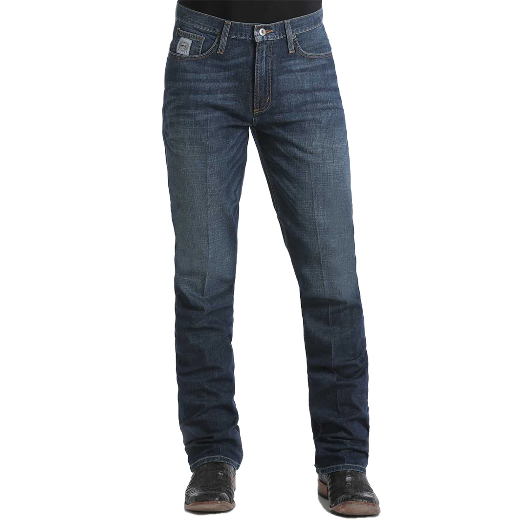 Cinch Men's Silver Label Performance Stretch Mid Rise Slim Fit Straight Leg Jeans