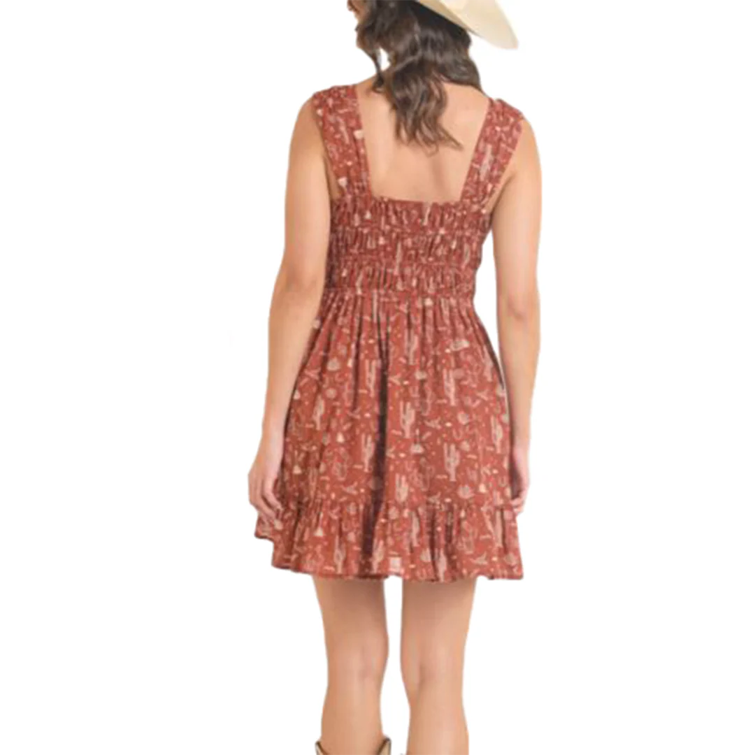 Rock & Roll Denim Women's Desert Print Mini Dress