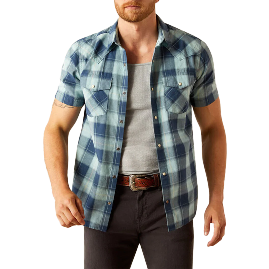 Ariat Men's Hersh Retro Fit Short Sleeve Snap Shirt