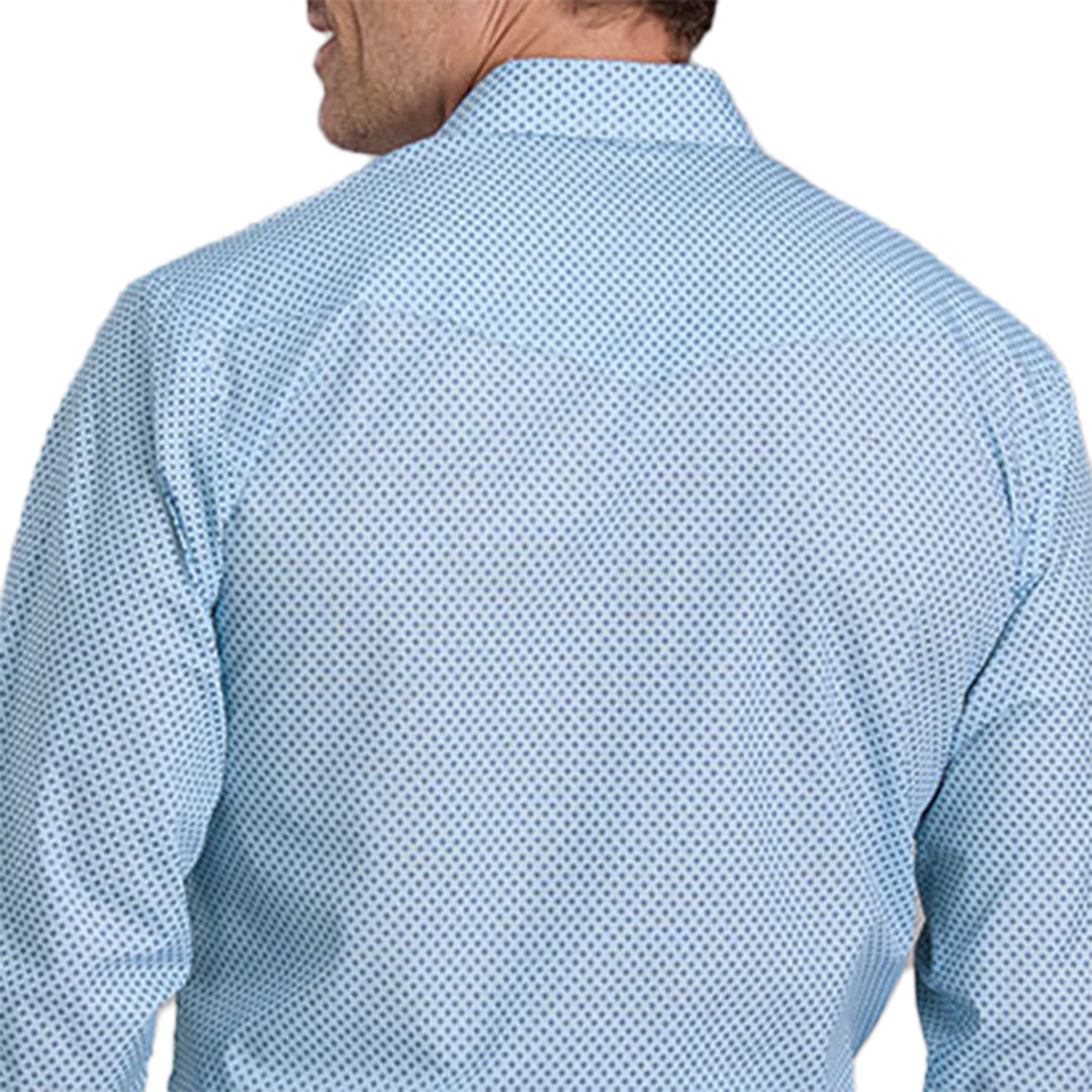 Roper Men's Tonal Geometric Long Sleeve Snap Shirt