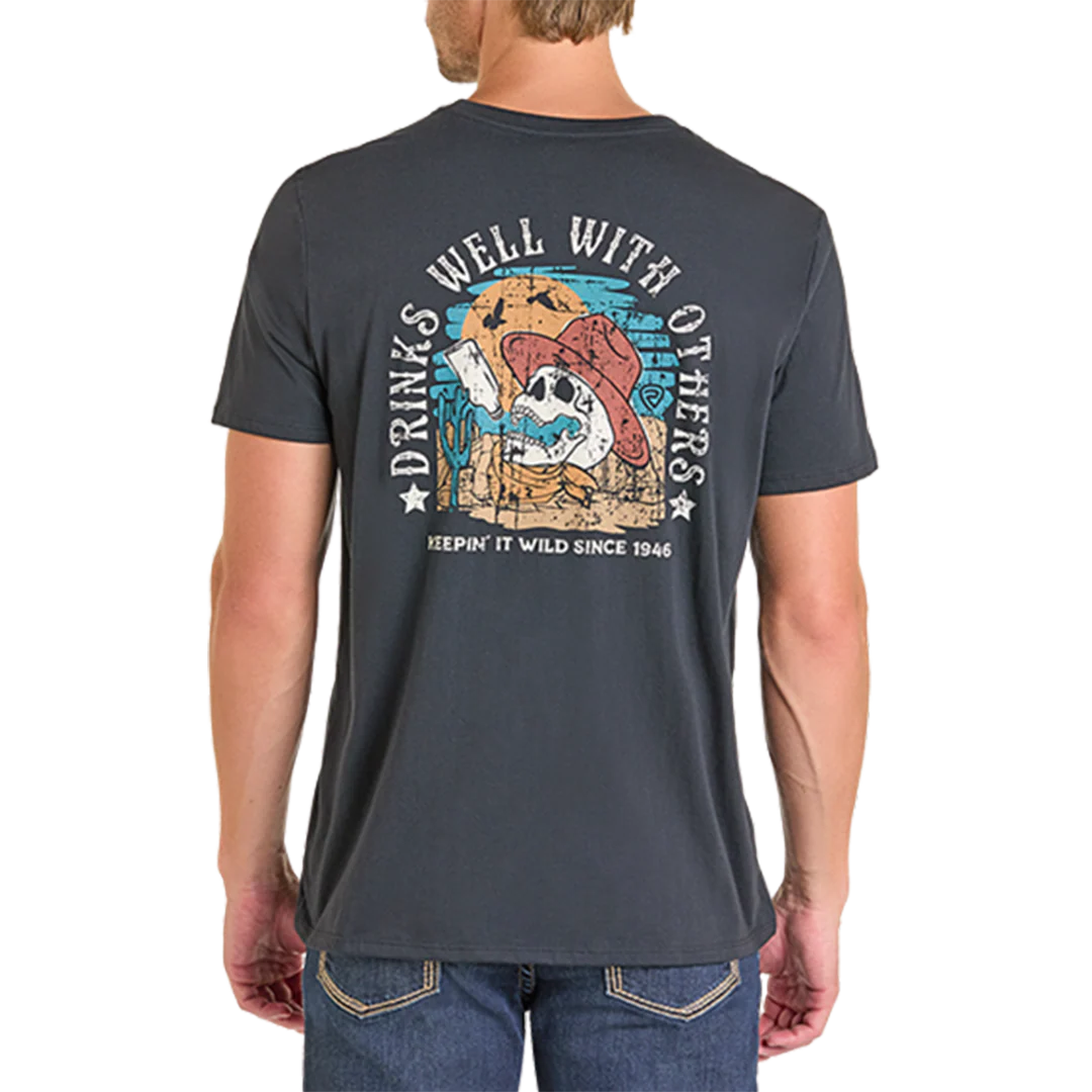 Rock & Roll Denim Unisex Drinks Well T-Shirt